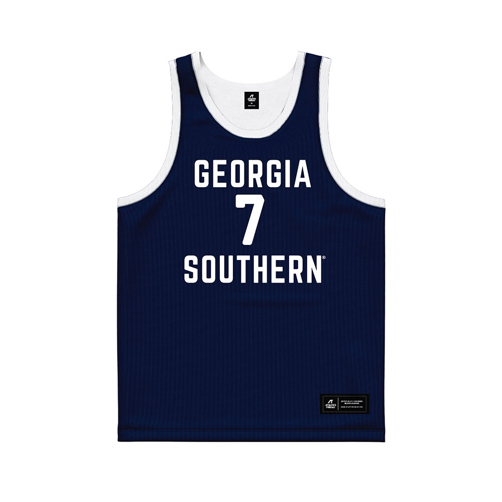 Georgia Southern - NCAA Men's Basketball : Tsvet Sotirov - Blue Basketball Jersey-0