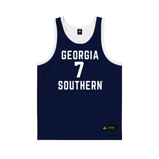 Georgia Southern - NCAA Men's Basketball : Tsvet Sotirov - Blue Basketball Jersey-0