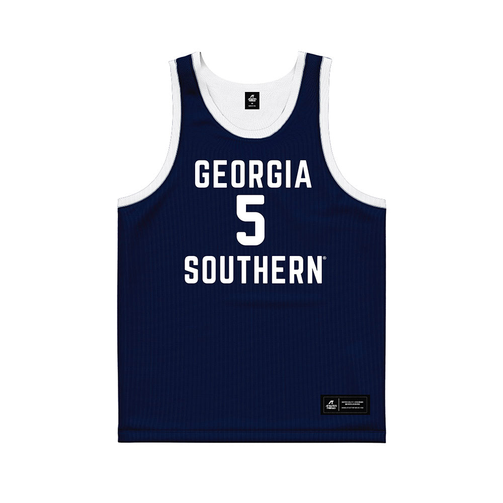 Georgia Southern - NCAA Men's Basketball : Nakavieon White - Blue Basketball Jersey-0