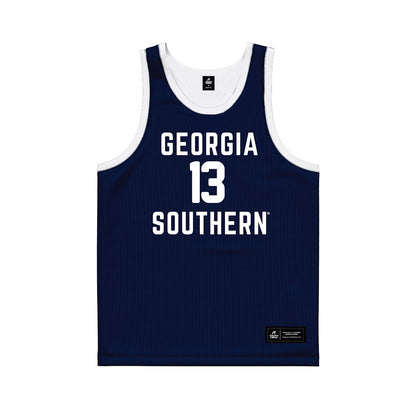 Georgia Southern - NCAA Men's Basketball : Eren Banks - Blue Basketball Jersey-0