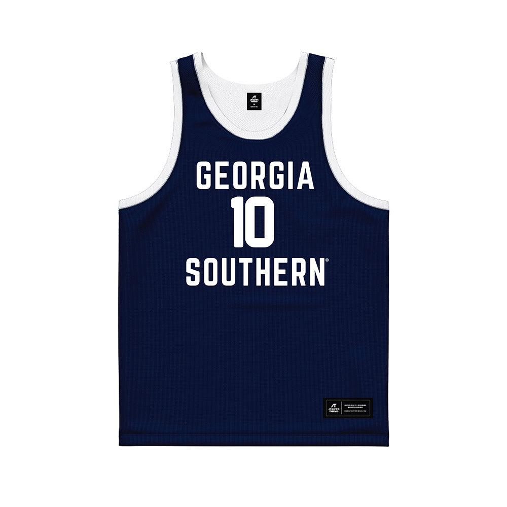 Georgia Southern - NCAA Men's Basketball : Sean Van Dorn - Blue Basketball Jersey-0