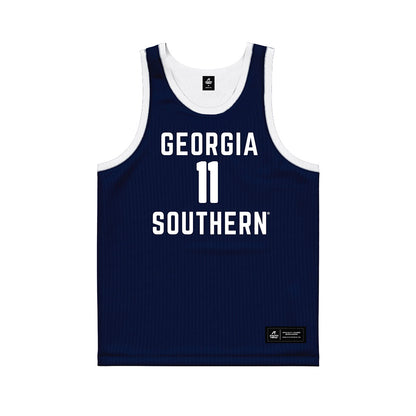 Georgia Southern - NCAA Men's Basketball : Shainen Carter - Blue Basketball Jersey-0