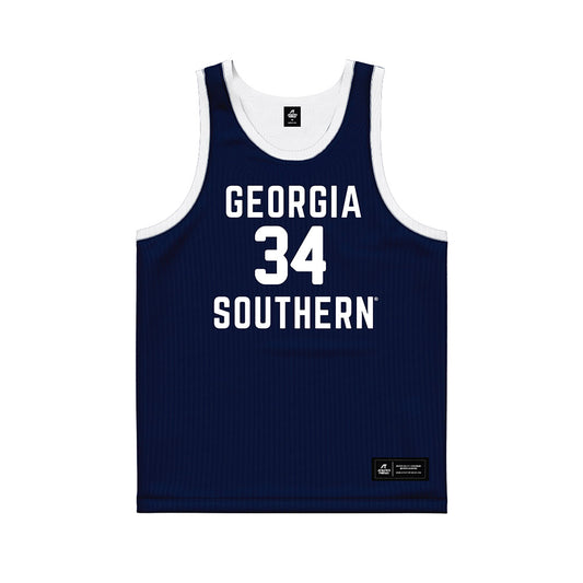 Georgia Southern - NCAA Men's Basketball : Pavle Ridesic - Blue Basketball Jersey-0