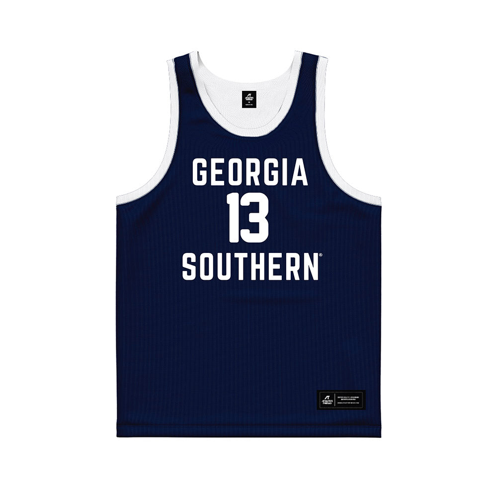 Georgia Southern - NCAA Men's Basketball : Alden Applewhite - Blue Basketball Jersey-0