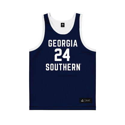 Georgia Southern - NCAA Men's Basketball : Andres Burney - Blue Basketball Jersey-0