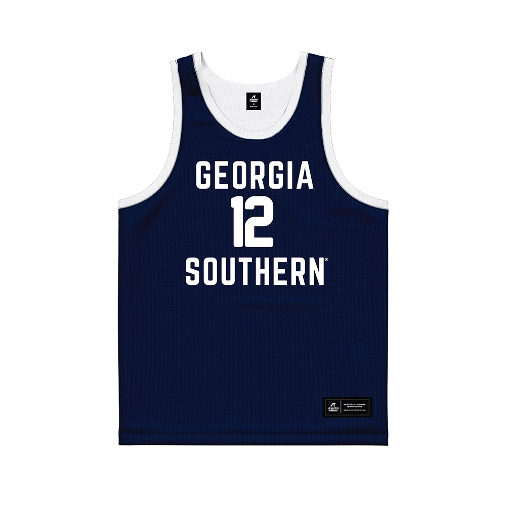 Georgia Southern - NCAA Men's Basketball : Tyren Moore - Blue Basketball Jersey-0