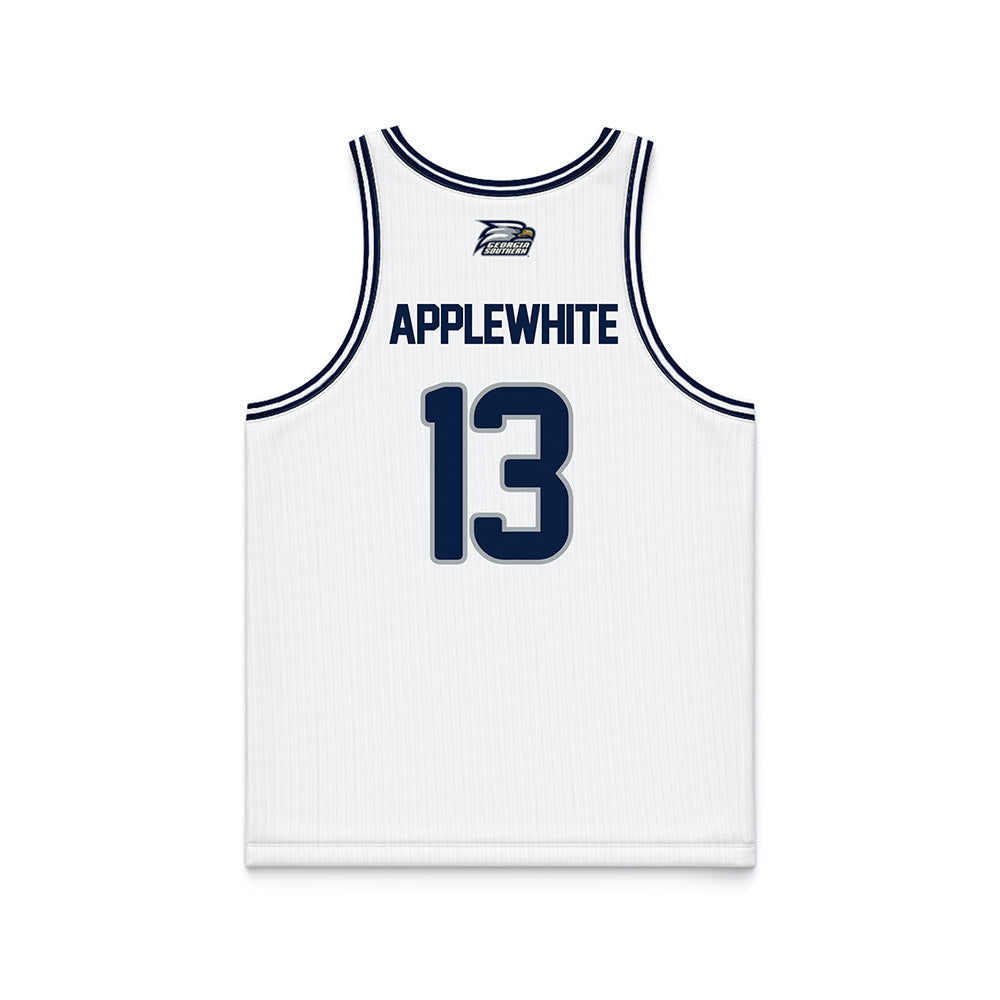 Georgia Southern - NCAA Men's Basketball : Alden Applewhite - White Basketball Jersey-1