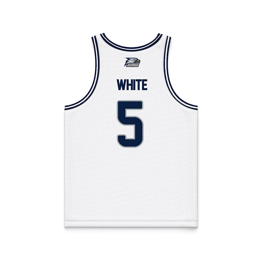 Georgia Southern - NCAA Men's Basketball : Nakavieon White - White Basketball Jersey-1