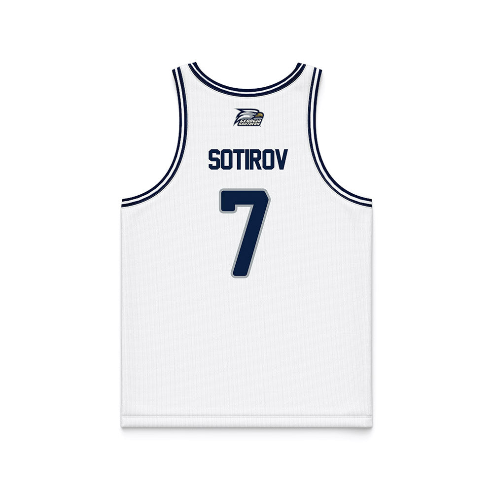 Georgia Southern - NCAA Men's Basketball : Tsvet Sotirov - White Basketball Jersey-1