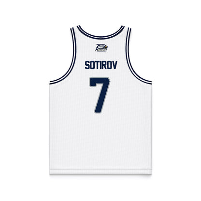 Georgia Southern - NCAA Men's Basketball : Tsvet Sotirov - White Basketball Jersey-1