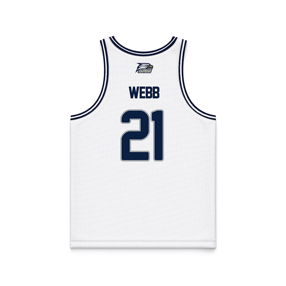 Georgia Southern - NCAA Men's Basketball : Tavarus Webb - White Basketball Jersey-1