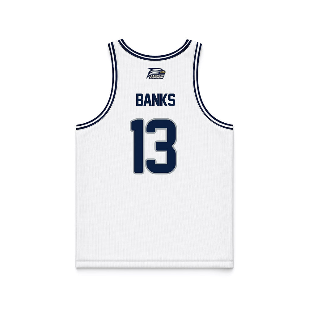 Georgia Southern - NCAA Men's Basketball : Eren Banks - White Basketball Jersey-1