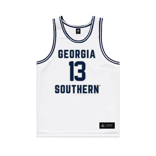 Georgia Southern - NCAA Men's Basketball : Alden Applewhite - White Basketball Jersey-0