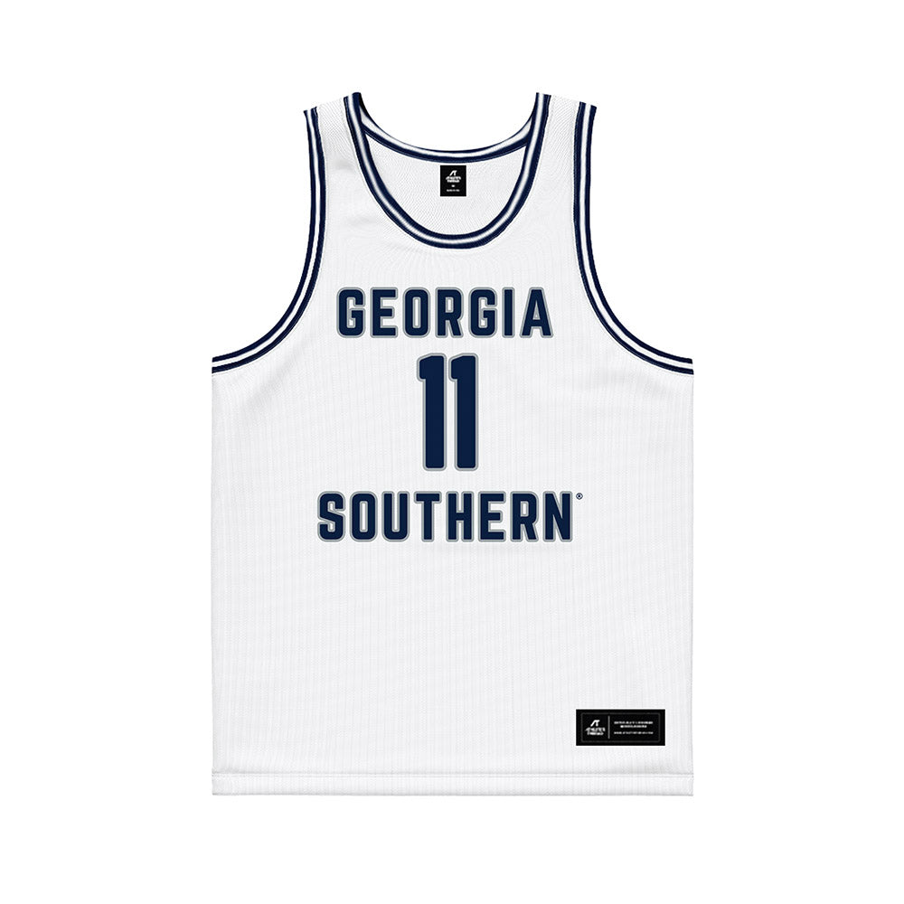 Georgia Southern - NCAA Men's Basketball : Shainen Carter - White Basketball Jersey-0