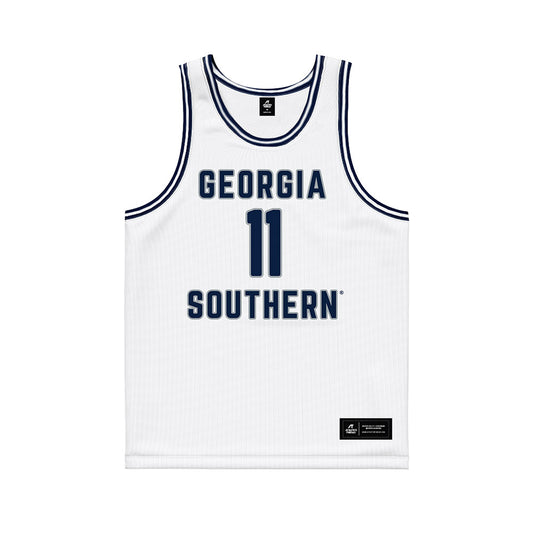 Georgia Southern - NCAA Men's Basketball : Shainen Carter - White Basketball Jersey-0