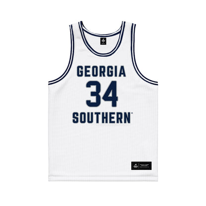 Georgia Southern - NCAA Men's Basketball : Pavle Ridesic - White Basketball Jersey-0