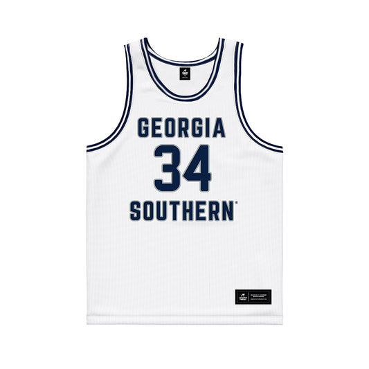 Georgia Southern - NCAA Men's Basketball : Pavle Ridesic - White Basketball Jersey-0