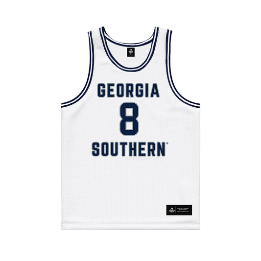 Georgia Southern - NCAA Men's Basketball : Cullen Schreiner - White Basketball Jersey-0