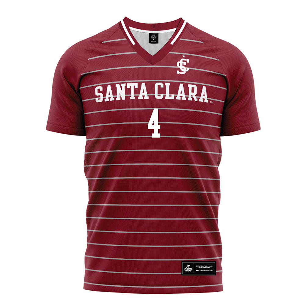 SCU - NCAA Men's Soccer : Naji Elder - Red Soccer Jersey-0