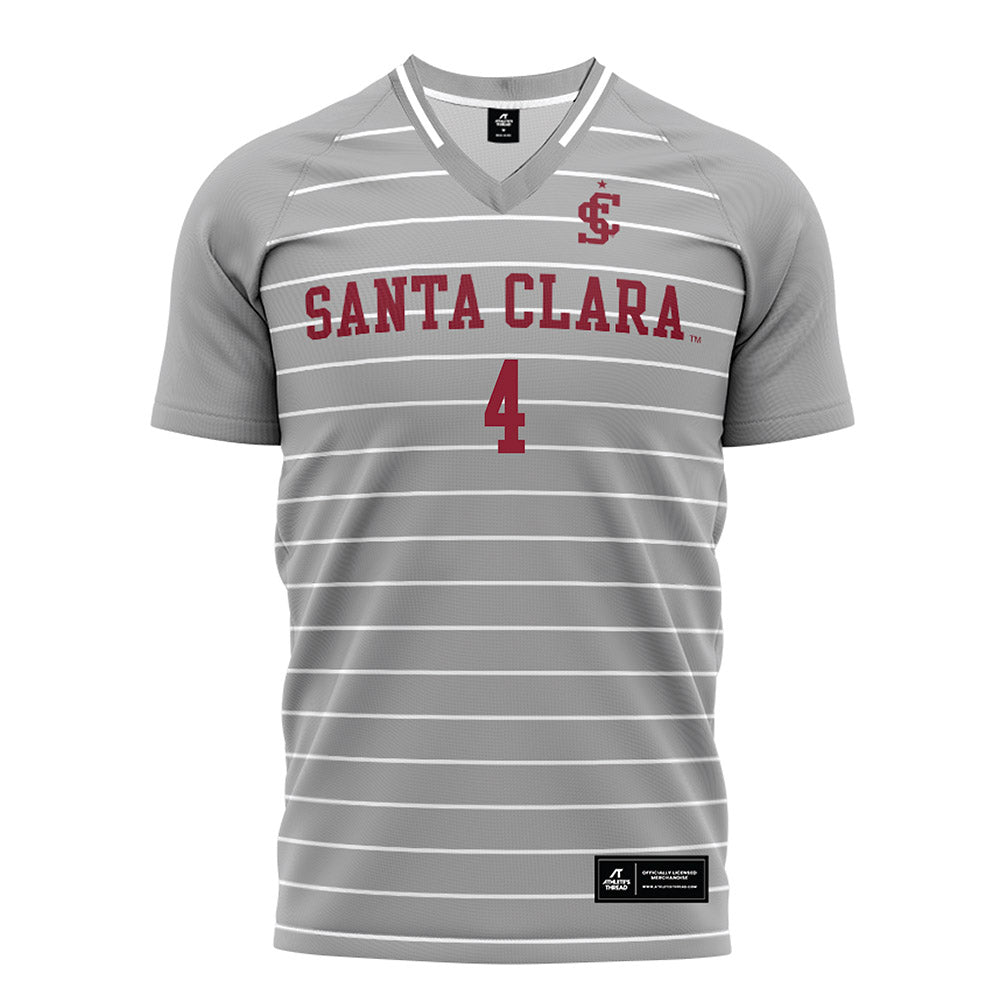 SCU - NCAA Men's Soccer : Naji Elder - Grey Soccer Jersey-0