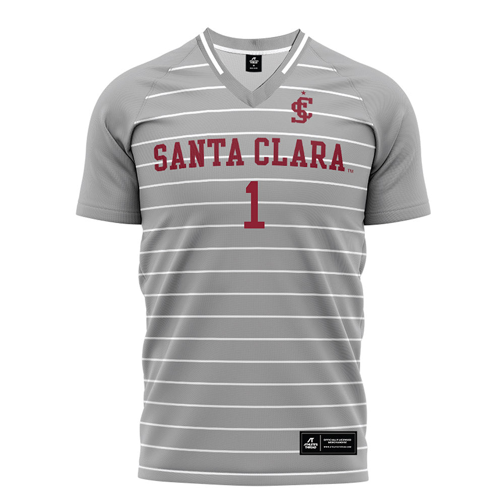 SCU - NCAA Men's Soccer : Eduardo Marin - Grey Soccer Jersey-0