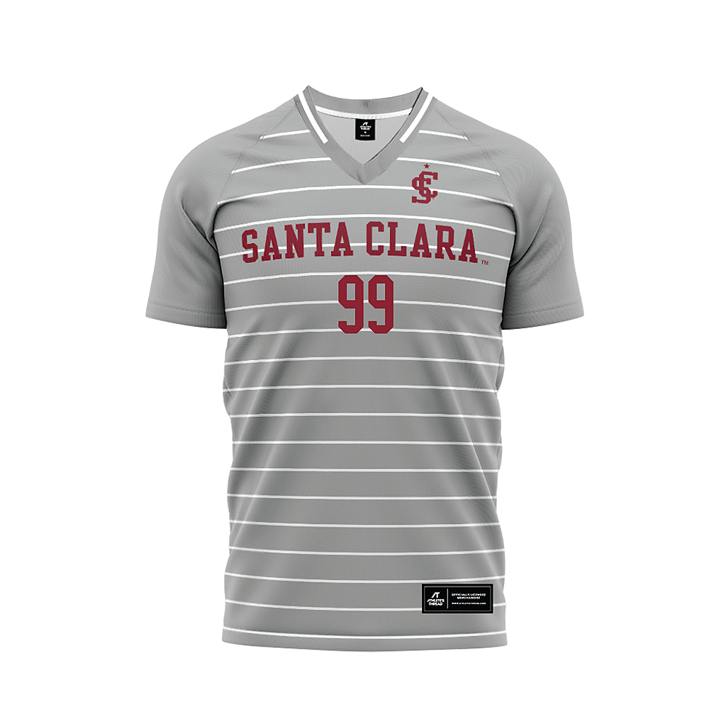 SCU - NCAA Men's Soccer : Jackson Ozburn - Grey Soccer Jersey-0