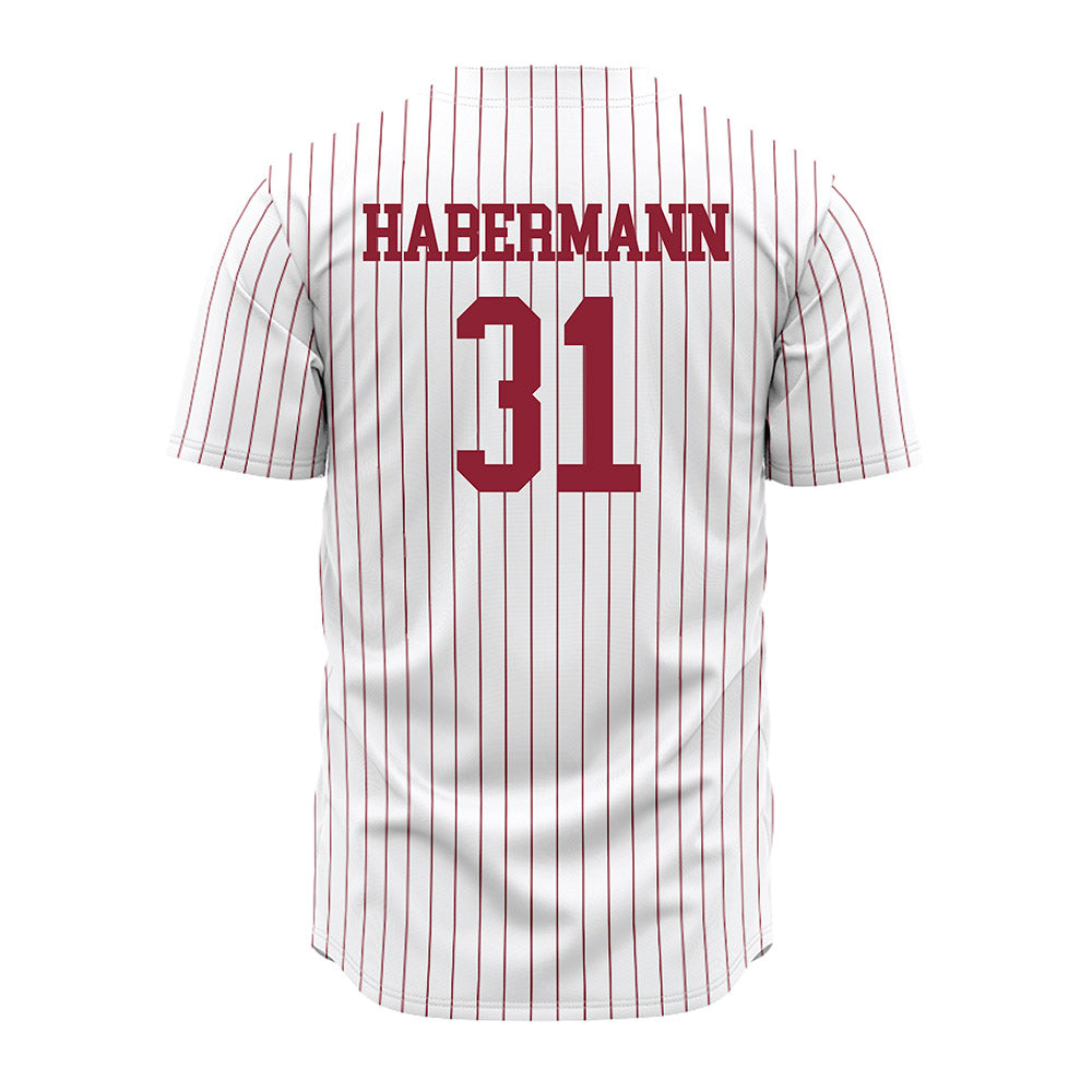 SCU - NCAA Baseball : Andrew Habermann - White Jersey-1