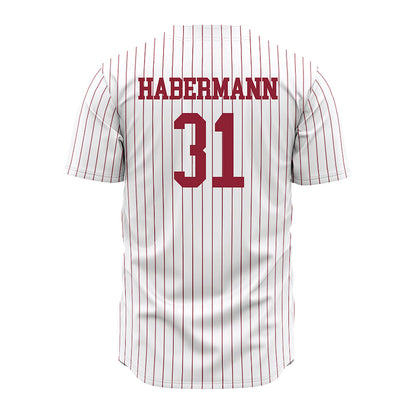 SCU - NCAA Baseball : Andrew Habermann - White Jersey-1