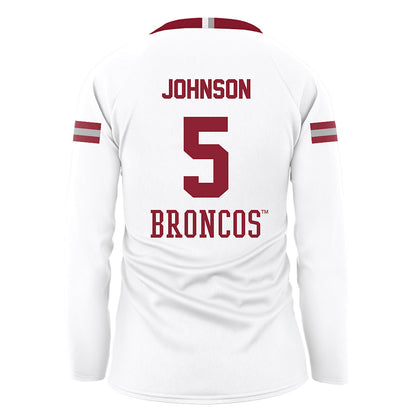 SCU - NCAA Women's Volleyball : Caitlin Johnson - White Volleyball Jersey-1