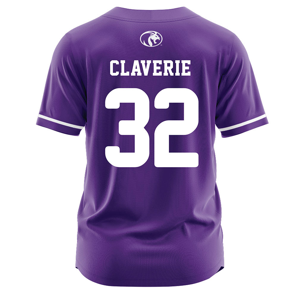 North Alabama - NCAA Softball : Aubrie Claverie - Purple Jersey-1