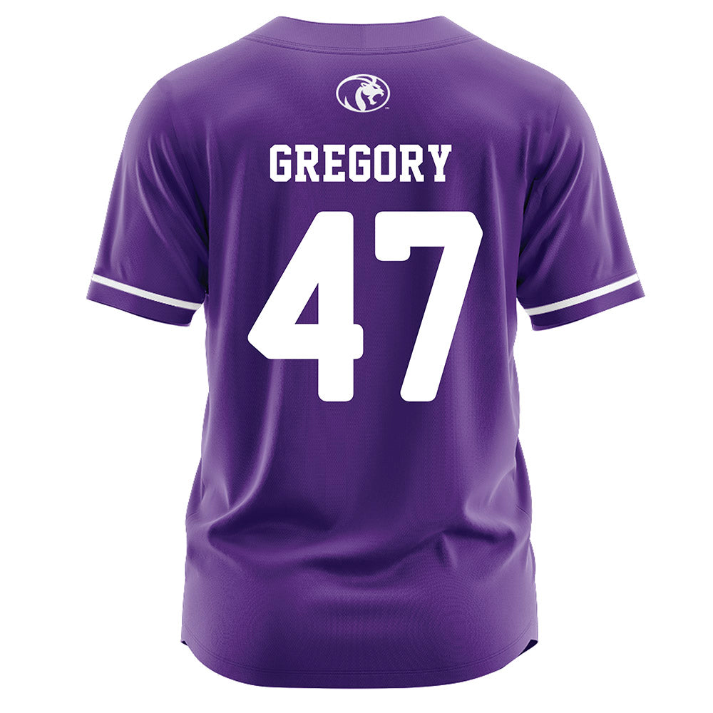 North Alabama - NCAA Softball : Grace Gregory - Purple Jersey-1