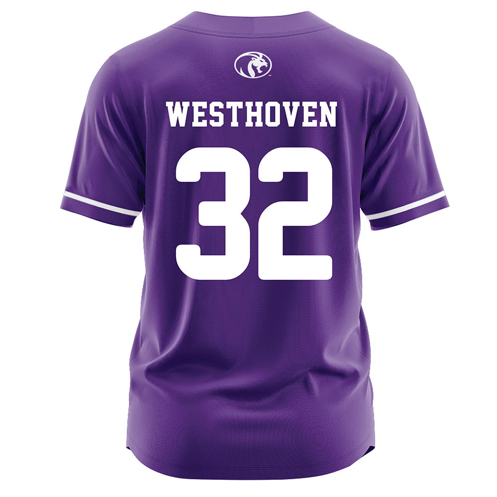 North Alabama - NCAA Softball : Haley Westhoven - Purple Jersey-1