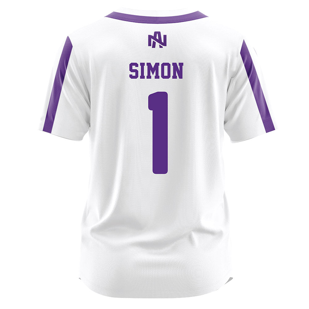 North Alabama - NCAA Softball : Katie Simon - White Jersey