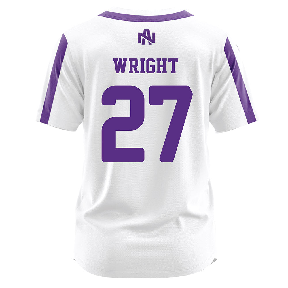 North Alabama - NCAA Softball : Claire Wright - White Jersey-1