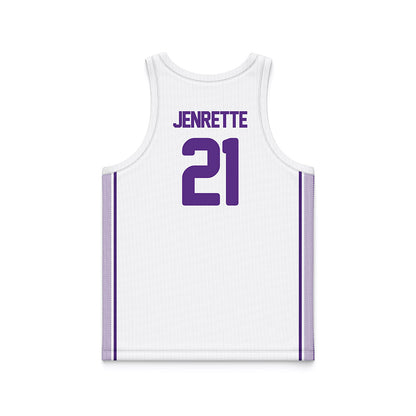 North Alabama - NCAA Men's Basketball : Israel Jenrette - White Basketball Jersey-1