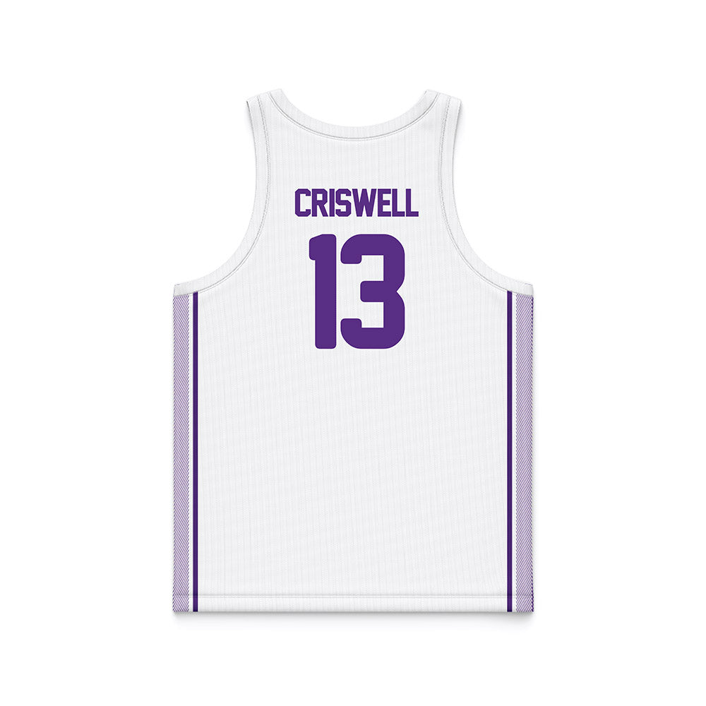 North Alabama - NCAA Women's Basketball : Katie Criswell - White Basketball Jersey-1