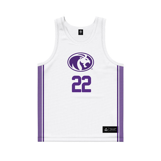 North Alabama - NCAA Men's Basketball : Marco Foster - White Basketball Jersey