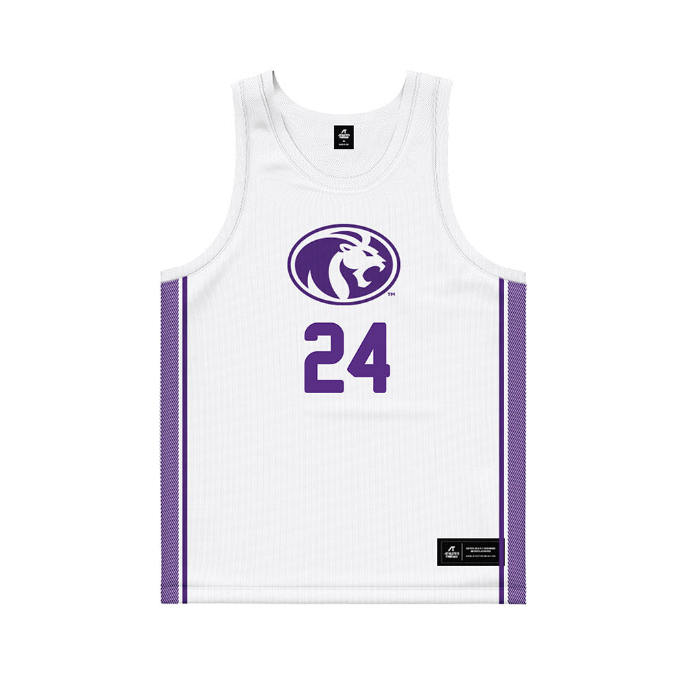 North Alabama - NCAA Men's Basketball : Mitchell Chaffee - White Basketball Jersey