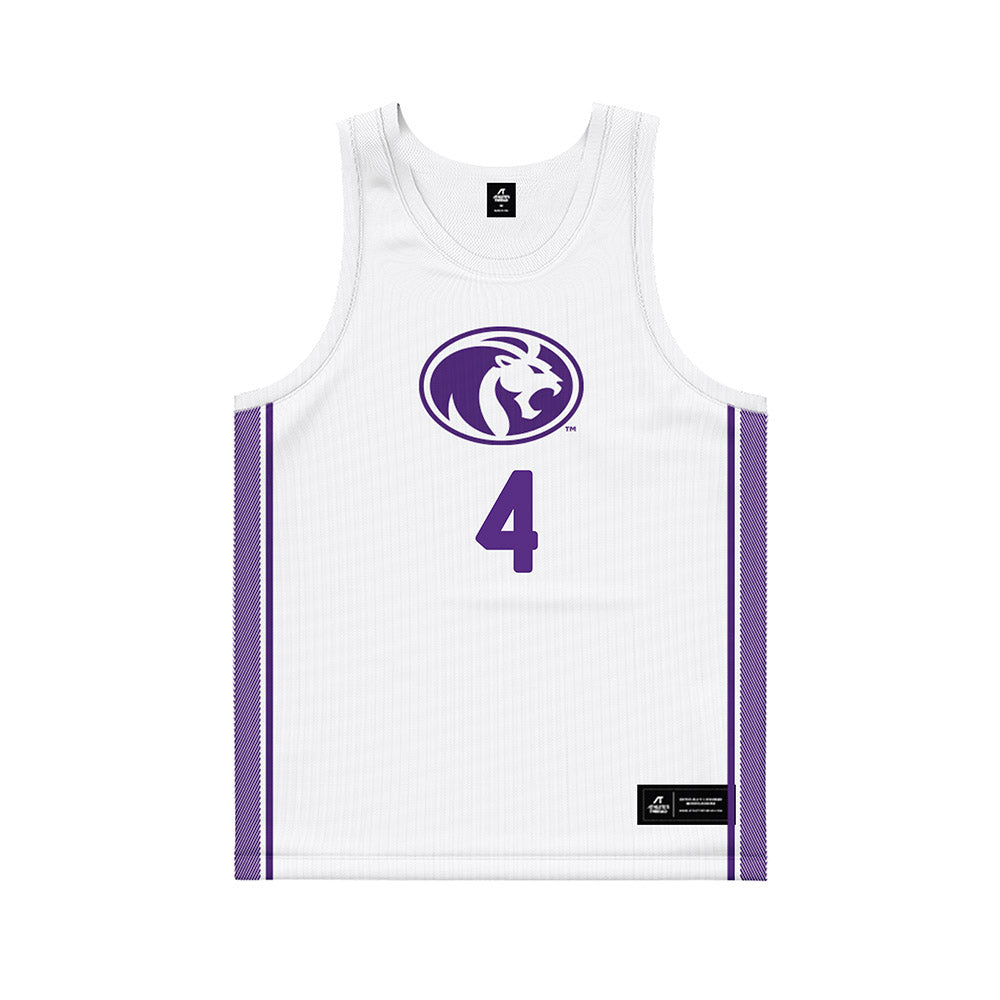 North Alabama - NCAA Men's Basketball : Canin Jefferson - White Basketball Jersey-0