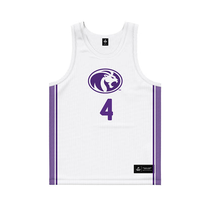 North Alabama - NCAA Men's Basketball : Canin Jefferson - White Basketball Jersey-0
