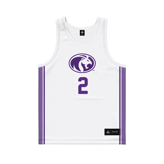 North Alabama - NCAA Men's Basketball : Daniel Ortiz - White Basketball Jersey-0