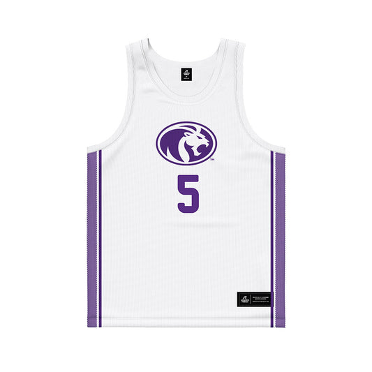 North Alabama - NCAA Men's Basketball : Kedar Bodie - White Basketball Jersey-0