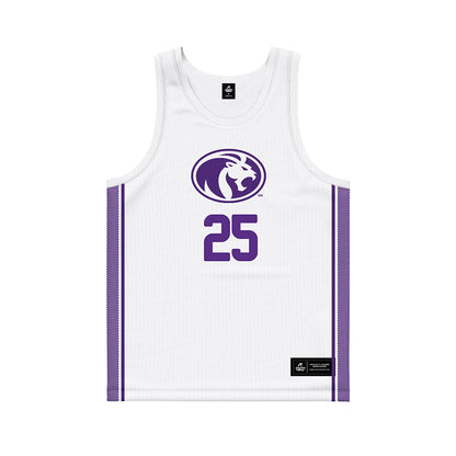 North Alabama - NCAA Men's Basketball : Darkaun King - White Basketball Jersey-0