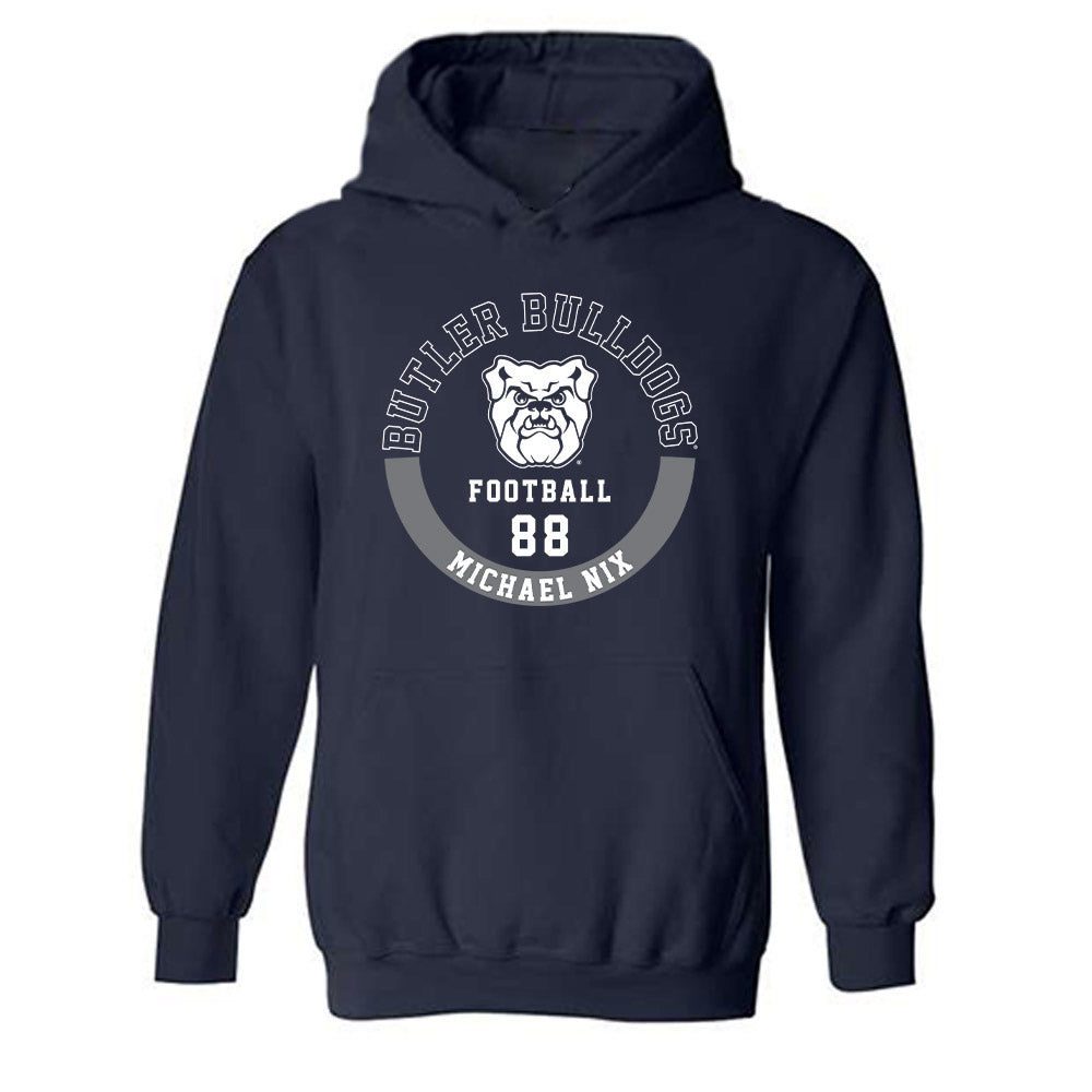 Butler - NCAA Football : Michael Nix - Generic Shersey Hooded Sweatshirt-0