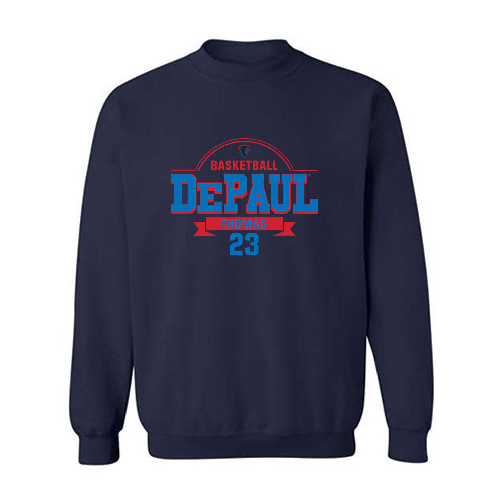 DePaul - NCAA Men's Basketball : David Thomas - Classic Fashion Shersey Crewneck Sweatshirt