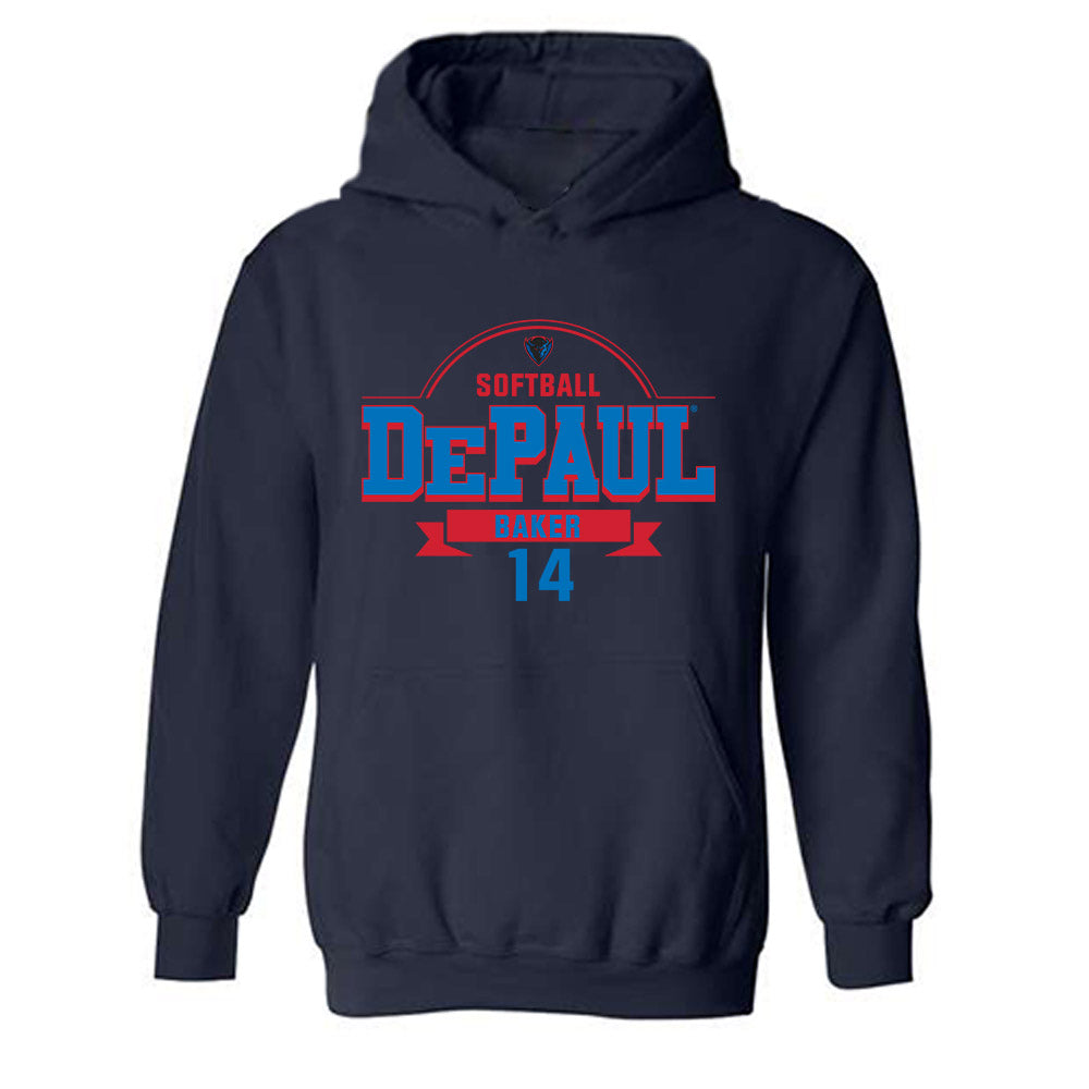 DePaul - NCAA Softball : Gwen Baker - Classic Fashion Shersey Hooded Sweatshirt-0