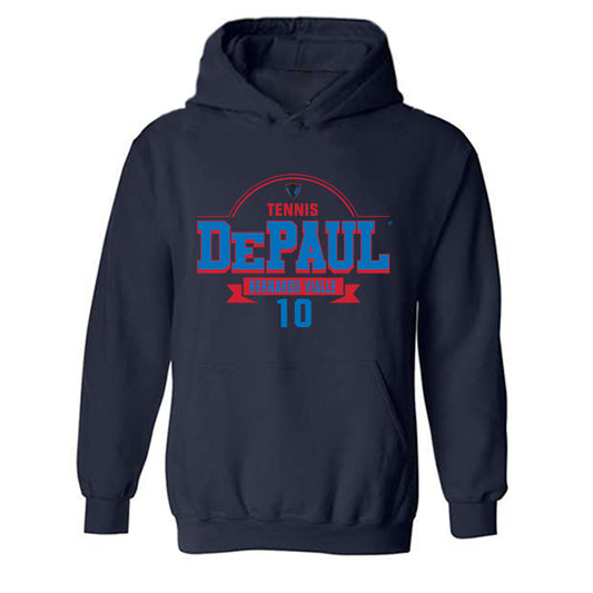 DePaul - NCAA Men's Tennis : Bernardo Vialle - Classic Fashion Shersey Hooded Sweatshirt-0