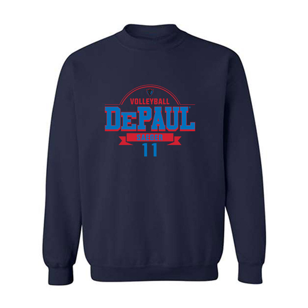 DePaul - NCAA Women's Volleyball : Amanda Saeger - Classic Fashion Shersey Crewneck Sweatshirt