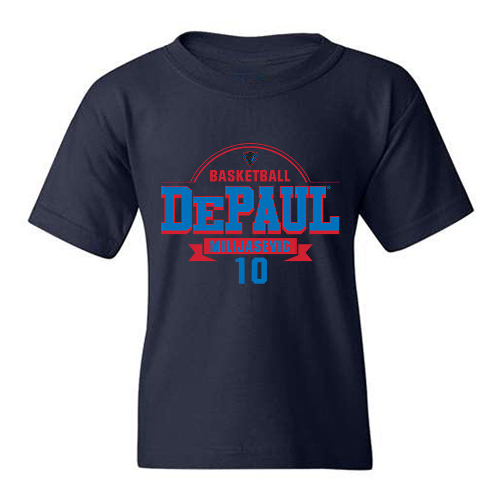 DePaul - NCAA Men's Basketball : Ilija Milijasevic - Classic Fashion Shersey Youth T-Shirt-0