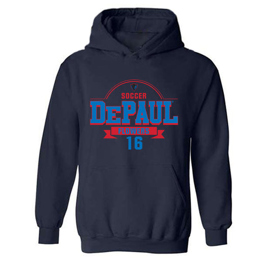 DePaul - NCAA Men's Soccer : Tyler Flowers - Classic Fashion Shersey Hooded Sweatshirt-0